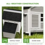 Wooden Chicken Coop Outdoor with Nesting Box, Pull-Out Metal Tray, for 1-2 Chickens, Rabbits, Ducks, 36" x 25" x 27"