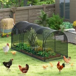 Green 108"x48"x47" Garden Crop Cage With High-Density Nylon Mesh, Plant Protection Tent With Zippered Doors For Vegetables & Flowers