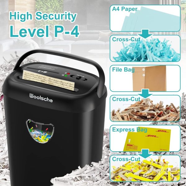 Paper Shredder, 14-Sheet Cross-Cut, 6.6 Gallon Wastebasket, P-4 Security Level, 3 Modes Design - Jam-Proof Heavy-Duty Shredder For Home And Office, FBA Shipping