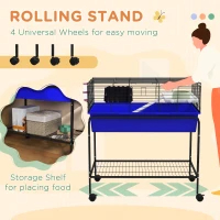 Two-Story Small Animal Cage Removable From Stand