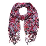 2pcs  Flowy Long Red Scarf,Bold Red Floral Print Energizes,Perfect Wedding Guest Accessory,vacation,daily Life,evening Party,Office Appropriate Subtlety For Women Men,for Casual Outfits