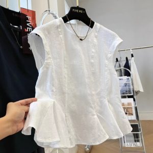 Loose-fitting Casual Shirt Vest Top For Women