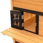 3-Tier Kitty Shelter With 5 Escape Doors, Weather Resistant, Yellow & Black