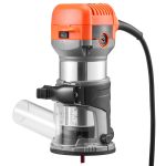 Wood Router, 1 H P 710W, Variable Speed Palm Router Tool With 1 4 In Collet, Compact Edge Wood Trimmer With Fixed, Plunge & Tilt Base, Soft Start, For Woodworking, Trimming, DIY Projects, Corded