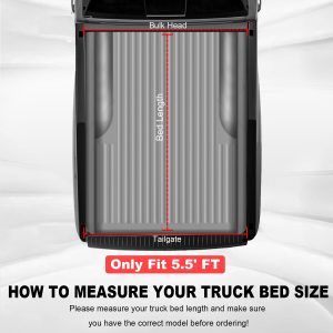 Tri-Fold 5.5FT Soft Truck Bed Tonneau Cover For Ford 2015-2021 F-150 Super Crew--A86313-87M3210101F