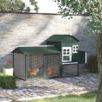 Wooden Chicken Coop, Hen House Outdoor With Run Nesting Box, Asphalt Roof, Removable Tray, Multiple Packages Shipped. Please Pay Attention To The Dimensions And Weight In The Details.