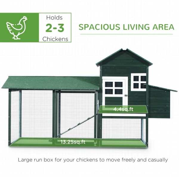 Wooden Chicken Coop, Hen House Outdoor With Run Nesting Box, Asphalt Roof, Removable Tray, Multiple Packages Shipped. Please Pay Attention To The Dimensions And Weight In The Details.