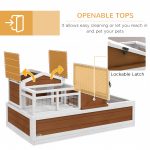 3-Room Tortoise Habitat House w/ Balcony & 2 Stories, 44" x 25.5" x 25", Coffee