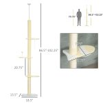 4-Tier Floor To Ceiling Cat Tree Height Adjustable 87 -103 Inch