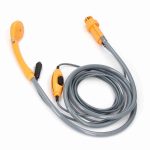 Car Plug Shower Kit 36W Portable Electric Vehicle Mounted Shower Kit For Outdoor Camping Car Washing Irrigation Orange