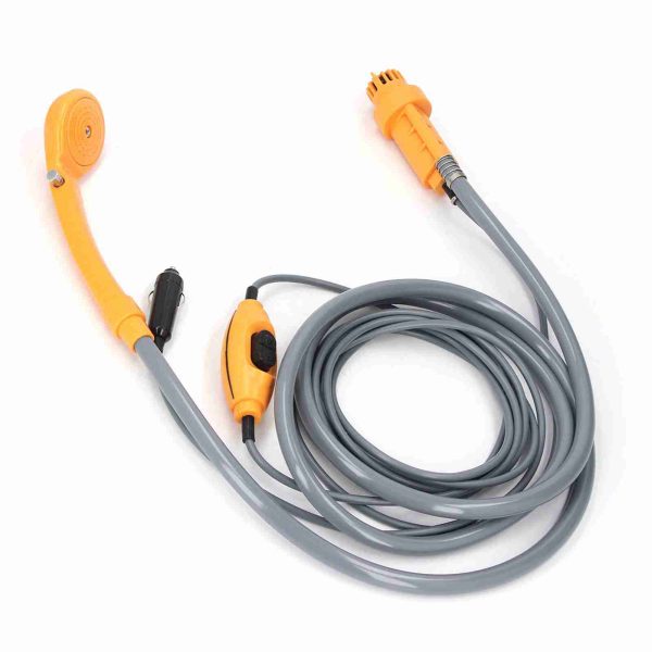 Car Plug Shower Kit 36W Portable Electric Vehicle Mounted Shower Kit For Outdoor Camping Car Washing Irrigation Orange