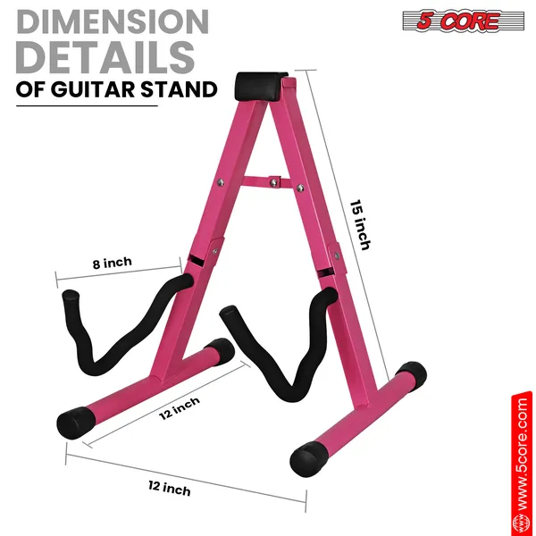 5 Core Guitar Stand A Shape Foam Arm Rubber Pad For Acoustic Electric Bass