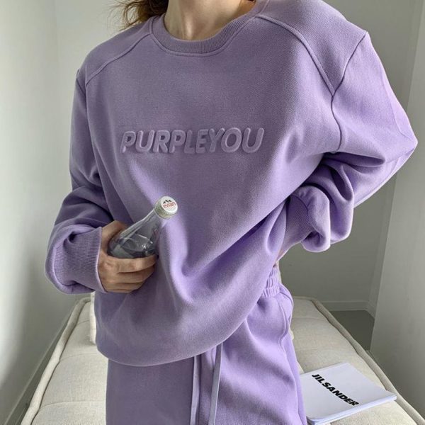 Fashion Alphabet Casual Two-piece Women's Loose Clothes