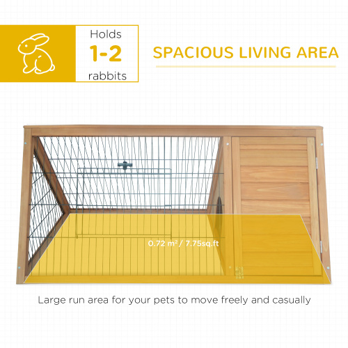 Wooden A-frame Outdoor Rabbit Cage Small Animal Cage