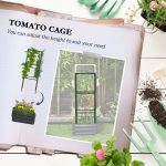 Galvanized Planter Box, 24" x 24" x 55" Raised Garden Bed with Tomato Cage for Climbing Vines, Dark Gray