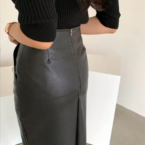 European And American Temperament Deep Split Skirt