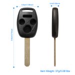 2Pcs Keyless Entry Remote Shell Case Fit For Accord 2008-2012 Car Key Fob Pad Replacement N5F-S0084A N5F-A05TAA With Uncut Blade