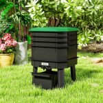 4-Tray Worm Composter Bin, 7.4 Gal Outdoor & Indoor Worm Composter For Recycling Food Waste, Dark Green