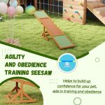 Wooden Dog Agility Seesaw For Training And Exercise, Weather Resistant, Orange