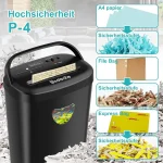 Aktenvernichter, Schreddert 12 Blatter Auf Einmal, Kann Kreditkarten&CD Und Buroklammern Zerkleinern, Papierschredder Mit Einem 25-Liter-Abfallbehalter-Versand Von FBA