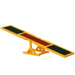 PawHut Wooden Dog Agility Seesaw For Balance Training And Exercise, Platform Equipment Run Game Toy, Weather Resistant Pet Supplies, For Outdoor Backyard