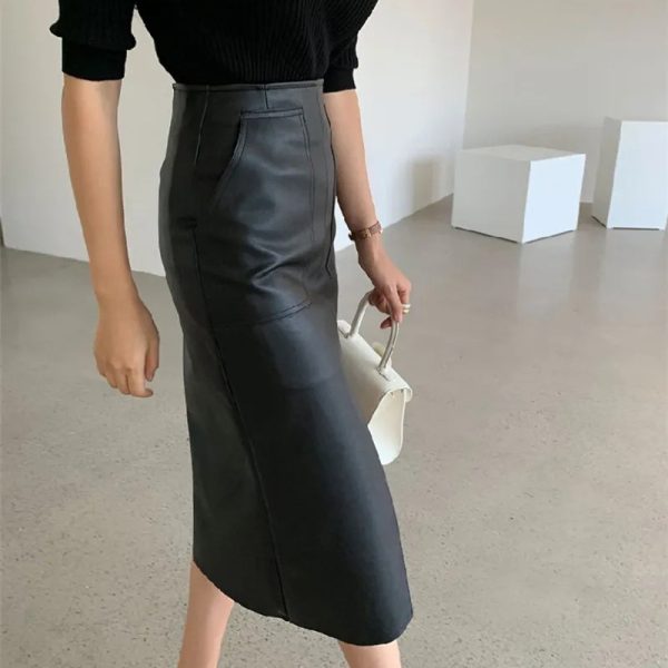 European And American Temperament Deep Split Skirt