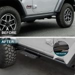 Side Steps For 2018 Wrangler JL 2 Doors Rubicon Only With OEM Rock Rails