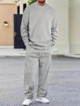 Mens Basic Minimalist Solid-Color Suit