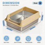 Stainless Steel Cat Litter Box, Large Open Top Litter Box With Anti Splash High Sides, Anti Tracking Pedal, Easy To Clean, Non Stick, Odor Resistant For Big Cats, Multi Cat Homes