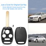 2Pcs Keyless Entry Remote Shell Case Fit For Accord 2008-2012 Car Key Fob Pad Replacement N5F-S0084A N5F-A05TAA With Uncut Blade