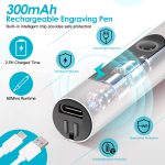 1Set Electric Engraving Pen With 33Pcs Burr Bits 5Pcs Stencils 3 Gears Speed Rechargeable Cordless Professional Engraver Etching Machine For Jewelry Glass Stone Metal Wood
