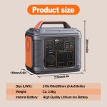 Portable Power Station, 296Wh 80000mAh Lithium Battery With 300W  600W Surge  AC Outlets For Outdoor Camping RV Home,Camping Generator Solar