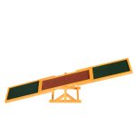 PawHut Wooden Dog Agility Seesaw For Balance Training And Exercise, Platform Equipment Run Game Toy, Weather Resistant Pet Supplies, For Outdoor Backyard