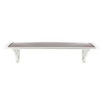 HT-100 X 80 Household Application Door & Window Rain Cover Eaves Brown Board & White Holder