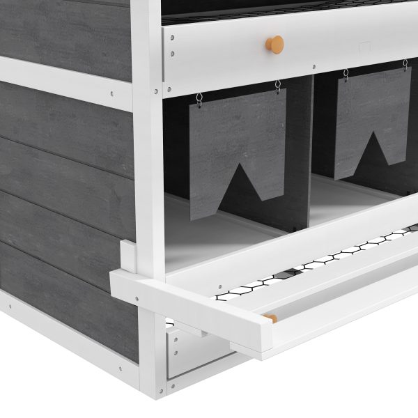Chicken Nesting Box, 8 Compartment Wood Laying Boxes For Chicken Coop