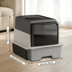 2026 Top-Rated Cat Litter Box, Pull-Out Drawer, No Scoop Needed, Fits Modern Home Decor