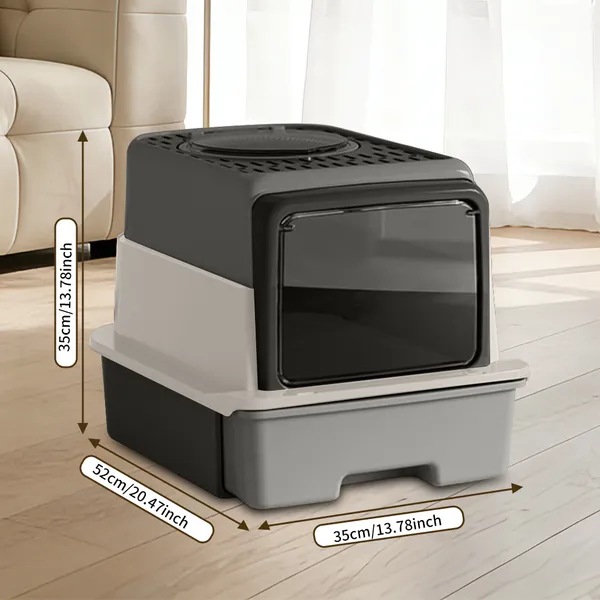 2026 Top-Rated Cat Litter Box, Pull-Out Drawer, No Scoop Needed, Fits Modern Home Decor