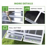 Wooden Chicken Coop W Wheels, Handles, 2 Nesting Boxes, 2 Trays, 4 Perches, Chicken Tractor For 4-6 Chickens, GrayFor Multiple Packages Being Shipped, Please Pay Attention To The Dimensions And Weigh