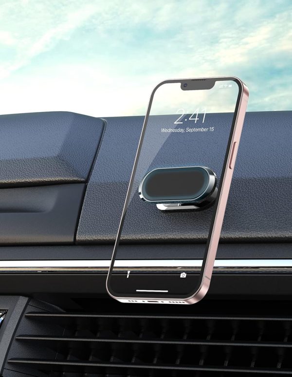 2 Pack Strong Magnetic Car Phone Holder Upgrade Powerful Magnet 360 Degree Rotation Universal Stable Car Cell Phone Mount Compatible With All Mobile Phones