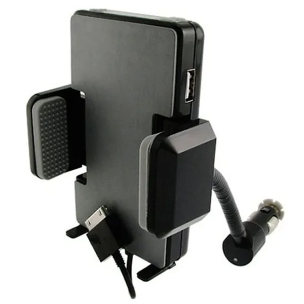 FM Transmitter Hands-free Car Charger With Remote Control Phone Stand 3.5 Mm Headphone Jack
