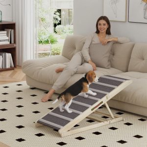 Dog Ramp for Couch, Foldable Pet Ramp for Small to Large Dog, 4 Adjustable Height from 16" to 23.5"