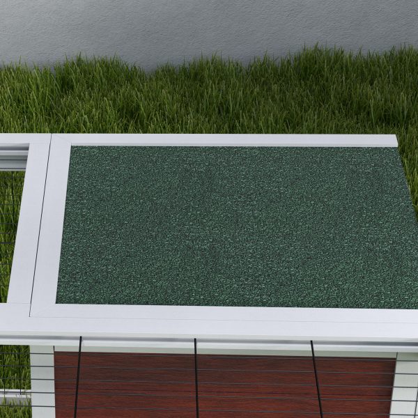 59" Wooden Outdoor Rabbit Hutch Playpen Tortoise House Habitat with Run and Enclosed Cover