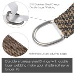 Prohibited From Sale On Amazon XISHAN 16'X20' Mocha,Rust Red,Sand HDPE Sunshade Sail, 160 Grams
