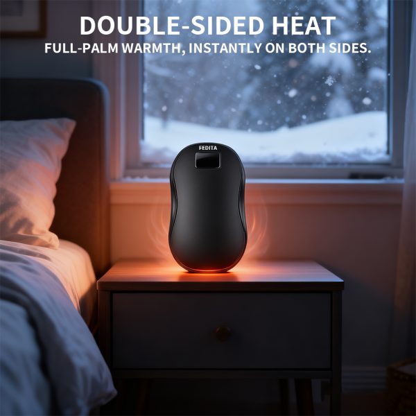 Large Capacity Double-sided Heating Digital Display USB Charging Portable Hand Warmer