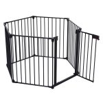 150 Inch Adjustable Safety Door With 6 Pieces, Suitable For House Staircase Doors, Restricted Area Fences