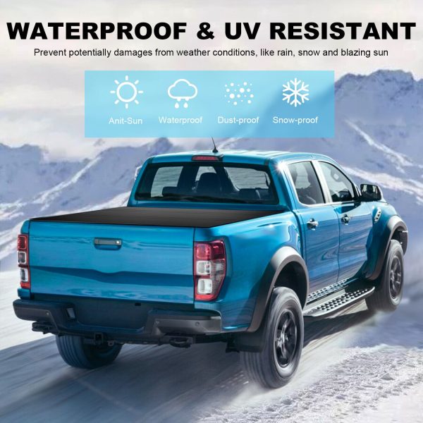 3-Fold 6FT Bed Tonneau Cover For Chevrolet 04-12 Colorado GMC 04-12 Canyon 290--A86315-2020401M32210YS