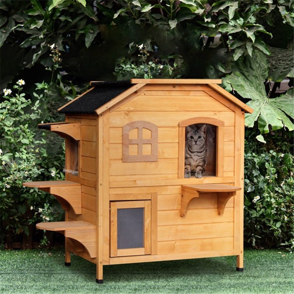 Wooden Cat House