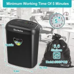 Paper Shredder, 14 Sheet Cross Cut, 6.6 Gallon Basket, P-4 Security Level, 3 Mode Design - Jam Proof Heavy Duty Shredder For Home And Office