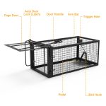 2 Pack Rat Trap Cage Humane Live Rodent Trap Cage Galvanized Iron Mice Mouse Control Bait Catch With Detachable U Shaped Rod