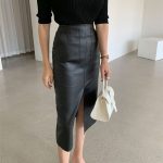 European And American Temperament Deep Split Skirt